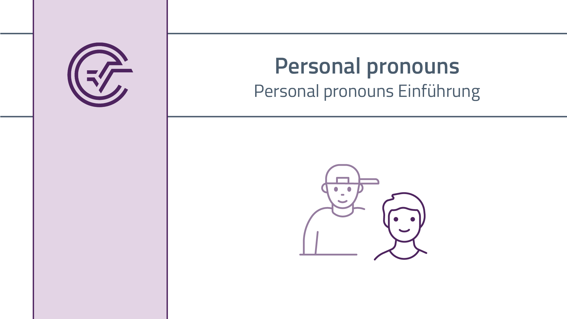 Personal Pronouns Einführung