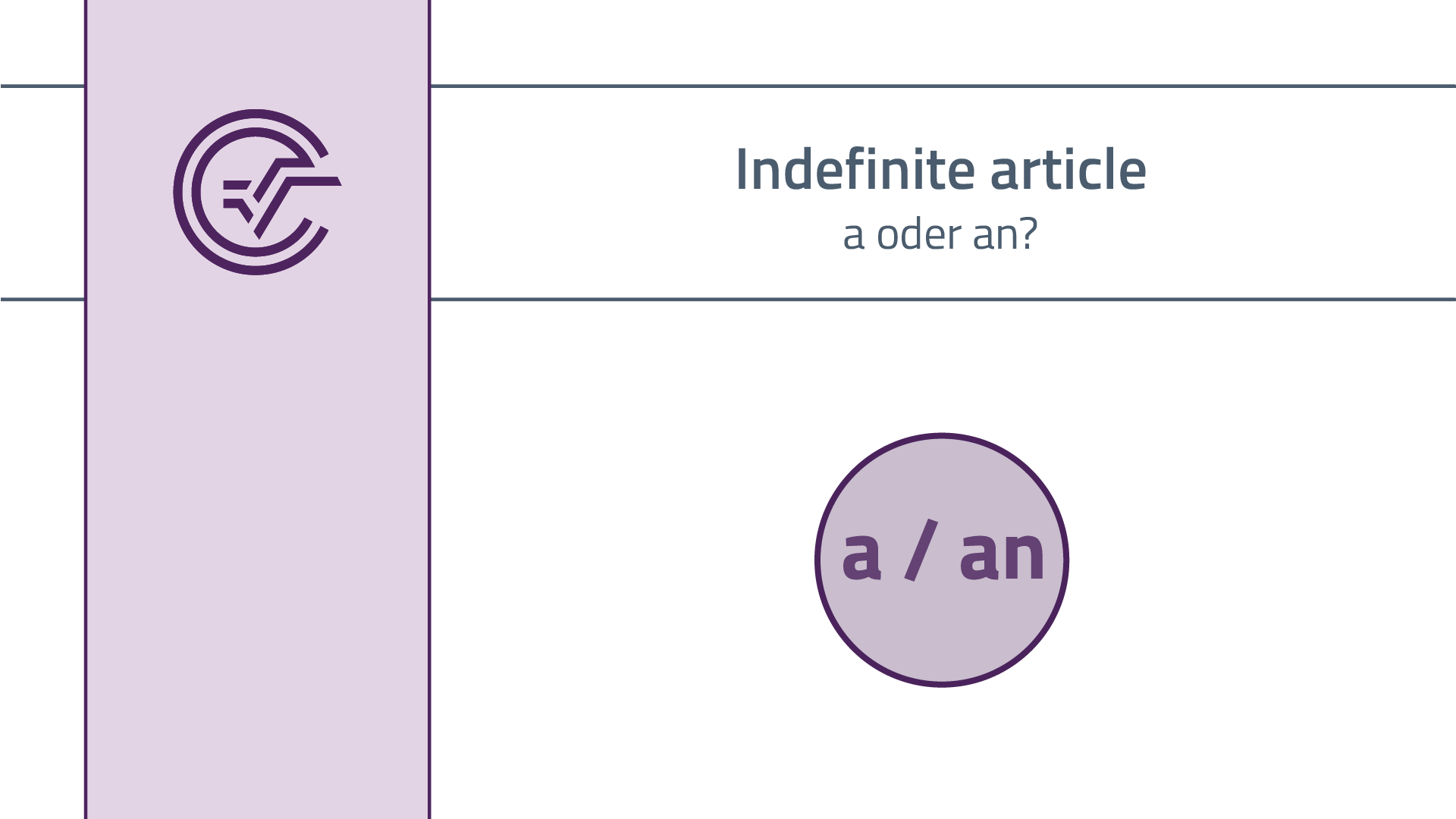 a oder an?