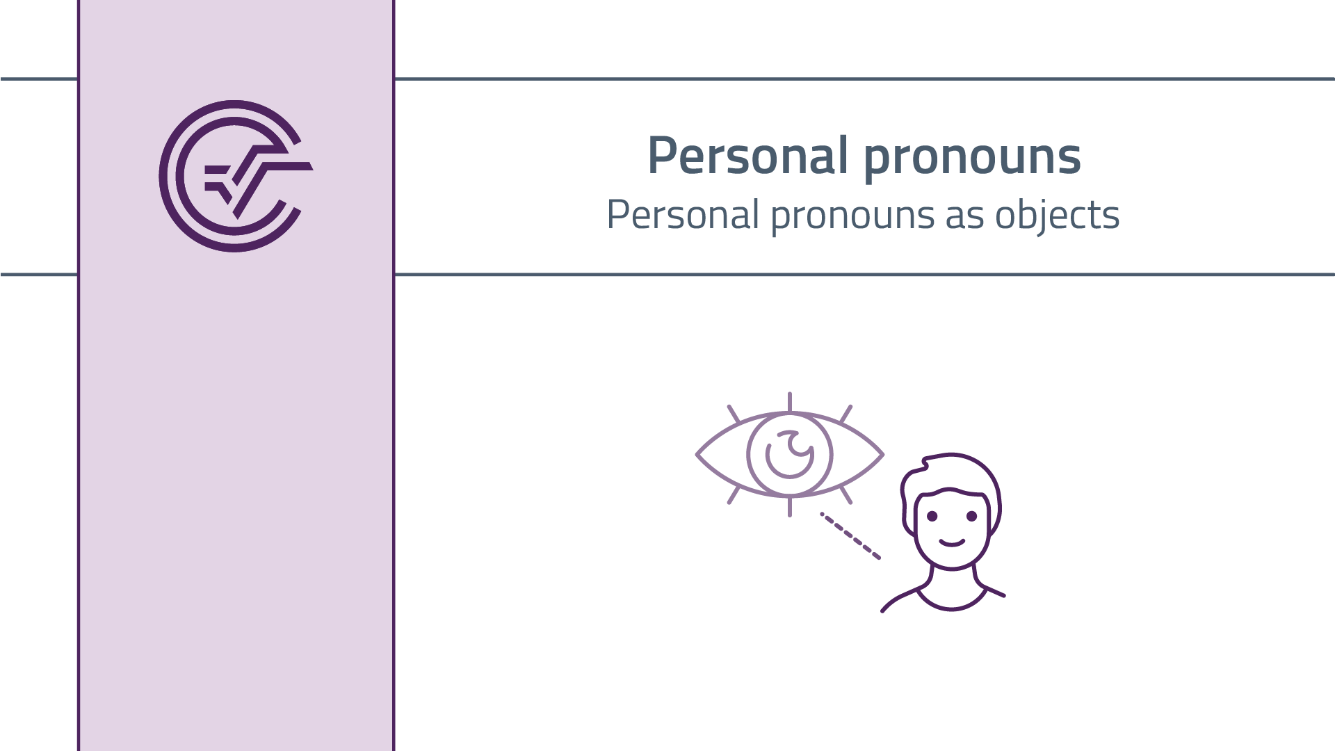 Personal Pronouns as Objects